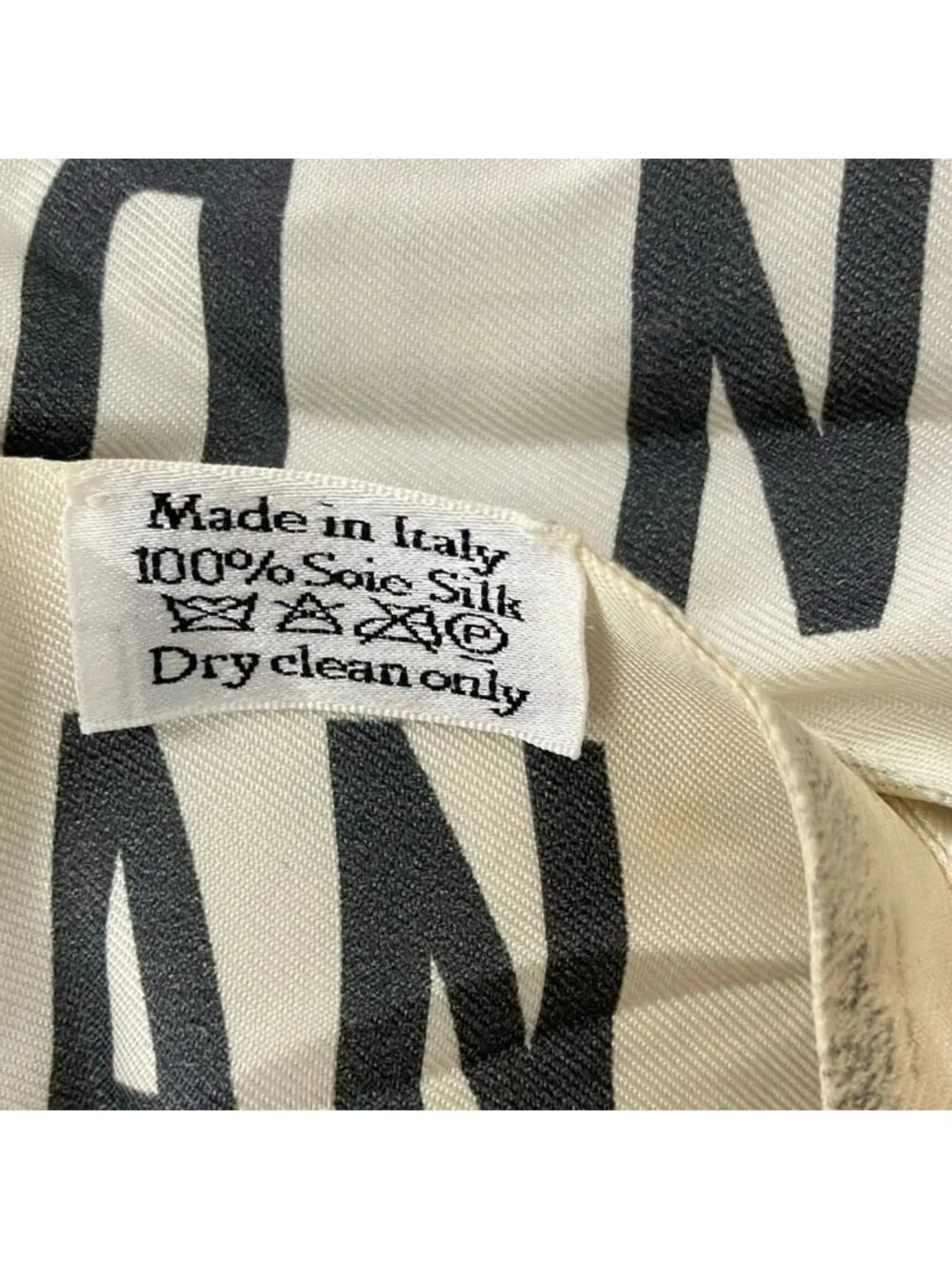 Dior Scarf White Gray Ribbon Toile de Jouy